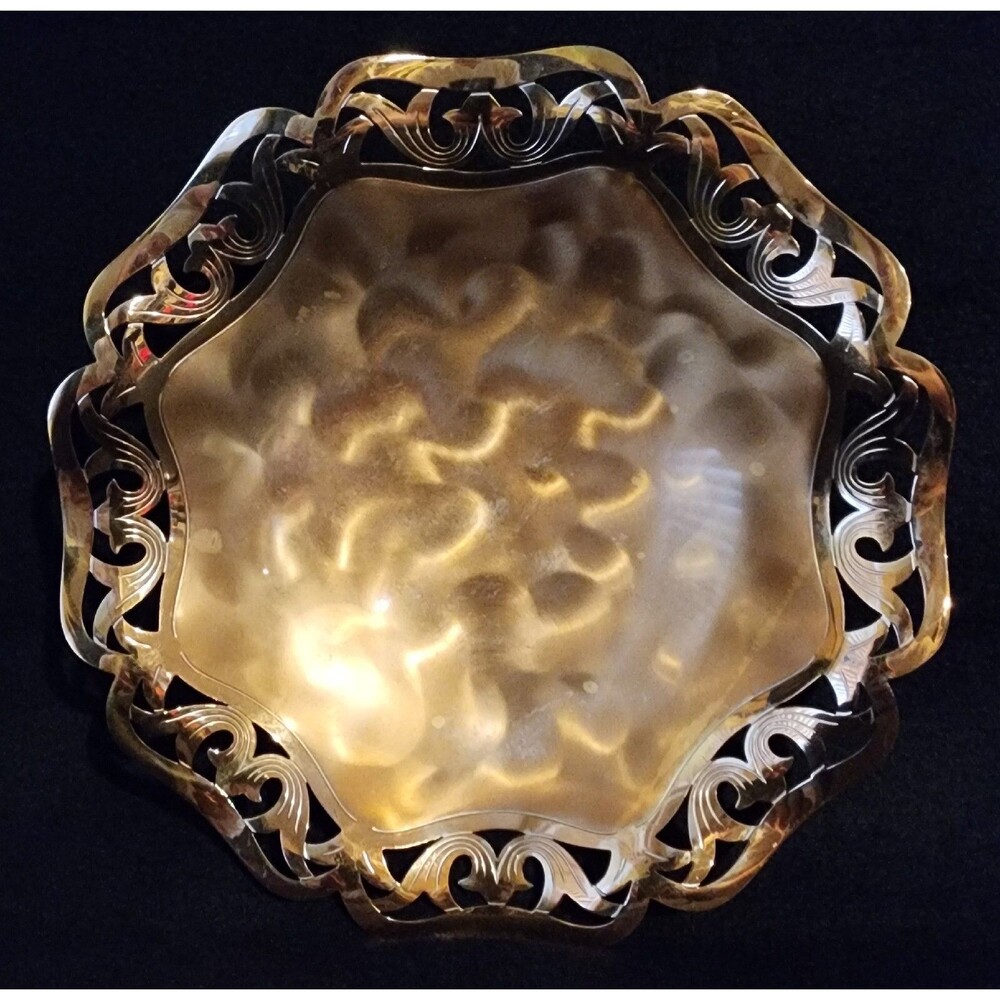Stunning Vintage ~ WMF ~ EP Brass ~ Silverplate Dish ~ Made In Germany